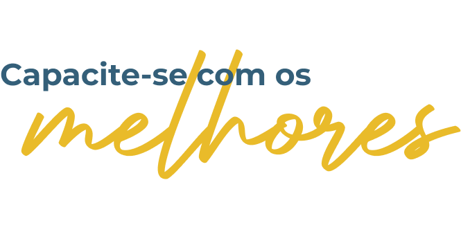 texto: 'capacite-se com os melhores' escrito com letra cursiva